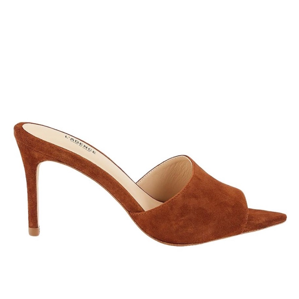 L'AGENCE Lolita Suede Open Toe Sandals